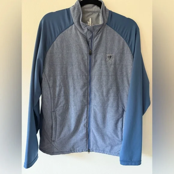 Johnnie-O Golf Jacket Men’s Large Blue Full Zip Performance